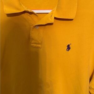 Ralph Lauren Yellow Polo Shirt Classic Embroidered Design